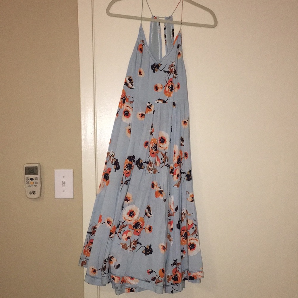 Blue midi dress